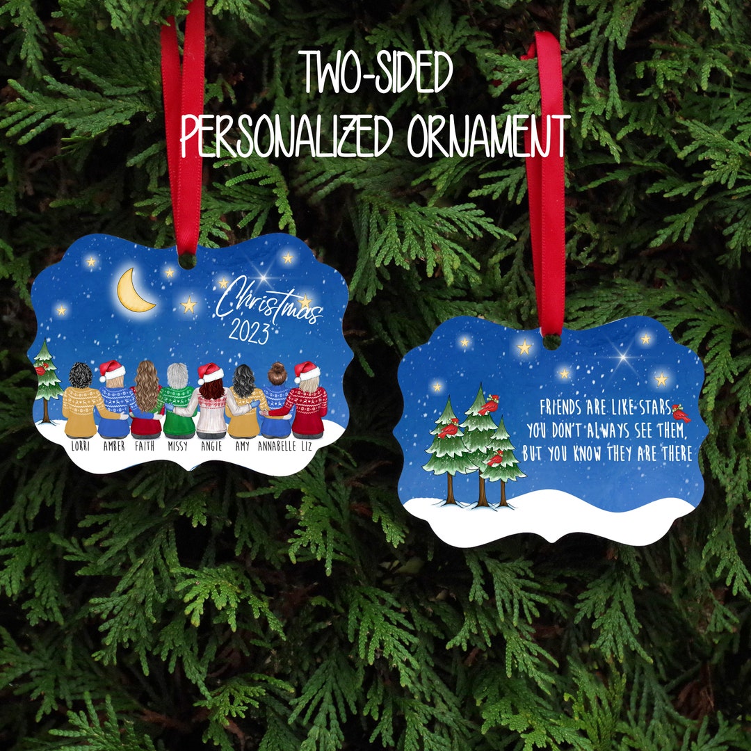 Personalized Christmas Ornament, Christmas Ornament, Sister Ornament, Best Friends Christmas ...