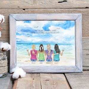 Digital Personalized Print, Personalized Friend Gift, Beach Print, Personalized Friends Print, Friends Print, Digital Download