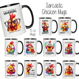Sarcastic Chicken Coffee Mug - Funny Farmhouse Gift (15 Oz)