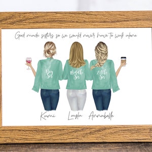 Personalized Print, Personalized Gift, Personalized Sister Print, Sisters Print, Sister Gift, Sister Birthday Gift,