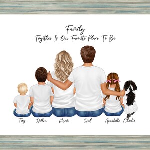 Family Print, Family Personalized Print, Mother&#39;s Day Gift, Mother Birthday Gift, Christmas Gift, Personalized Family Gift