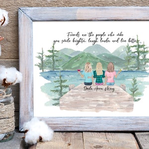 Personalized Gift, Personalized Friends Print, Friends, Friends Print, Friends Gift, Friends Birthday Gift,  8x10 Personalized Friends Print