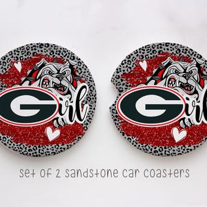 Car Coasters, College Car Coasters, Car Accessories, Set of 2, #32