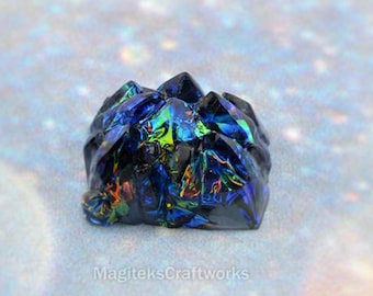 Teclas artesanales CTRL Dark Holo Crystal Peak: 1 tecla coleccionable hecha a mano de 1,25 u