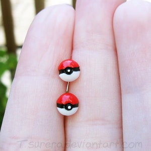 Pokeball Piercing Etsy