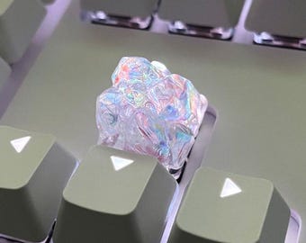 Una tecla artesanal Holo Crystal Peak: 1 tecla coleccionable hecha a mano de 1u