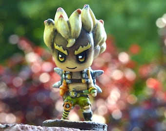 Overwatch Junkrat Chibi Figure - Tiny Limited Sculpture Collectible Small Batch Figurine - Christmas Birthday Geek Gifts