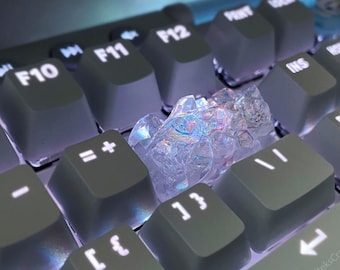 Tecla BACKSPACE Holo Crystal Peak Artisan // 1 tecla coleccionable hecha a mano de 2u