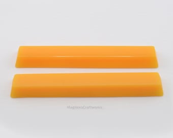 Tecla espaciadora artesanal color amarillo anaranjado queso // 1 Tecla mecánica de resina colorida