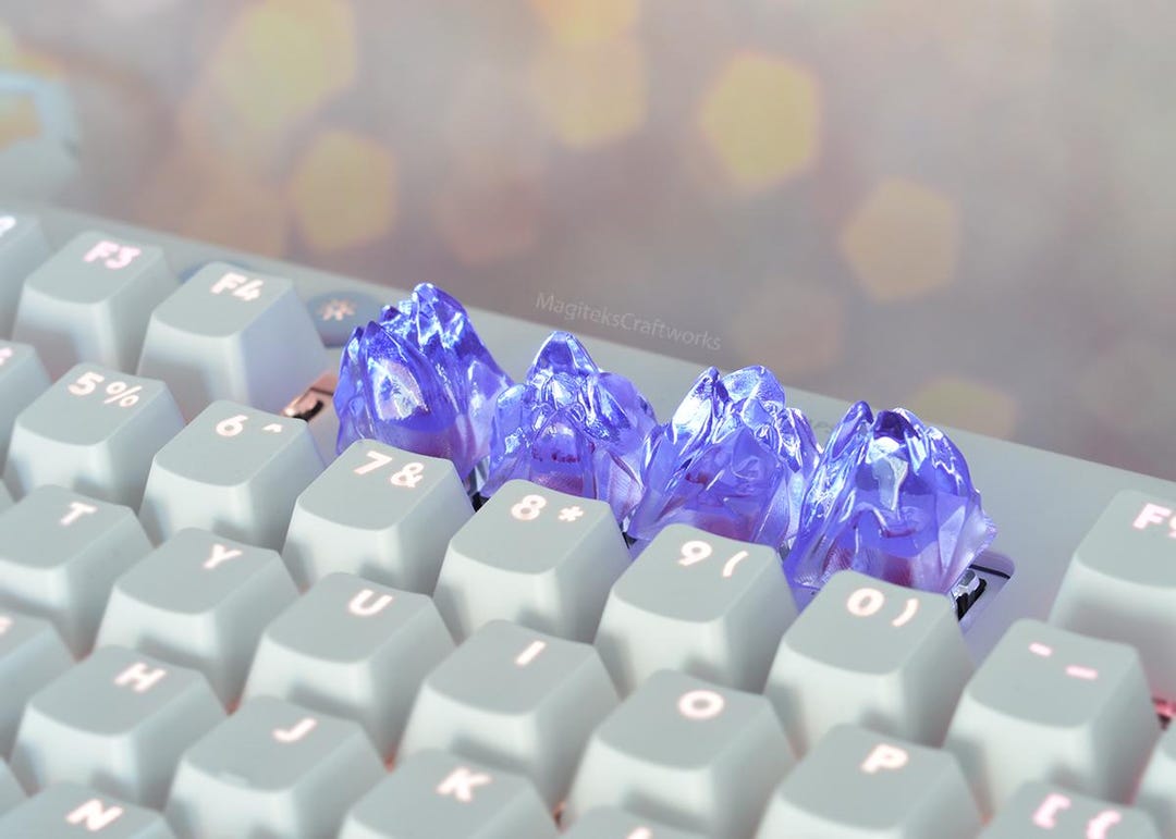 Purple Crystal Peaks 1 Artisan Keycap | Final Fantasy Crystals Amethyst ...