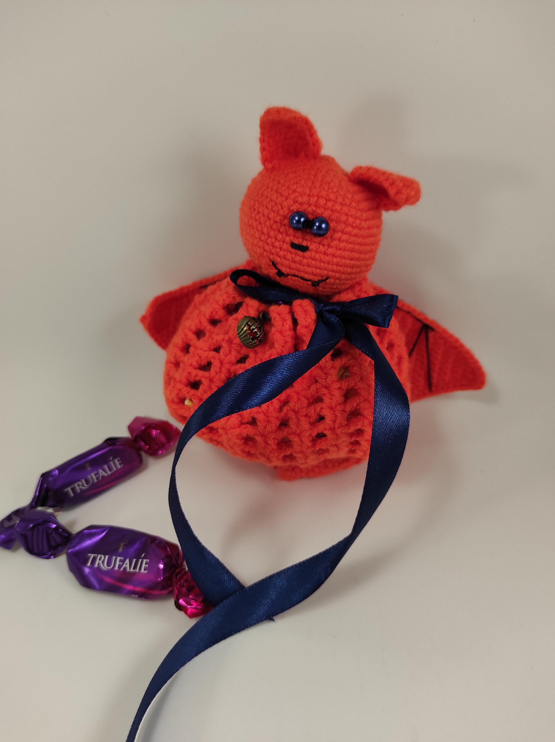 Easy crochet pattern bat bag amigurumi trick or treat bag pdf Etsy