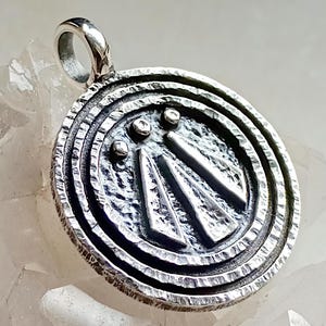 Order of Bards Ovates Druids Pendant, Silver OBOD Ancient Celtic, Three Rays of Light Awen Pagan Necklace