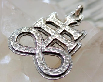 Alchemistisches Wicca-Symbol für Schwefel-Anhänger, Leviathan-Kreuz-Amulett aus Sterlingsilber