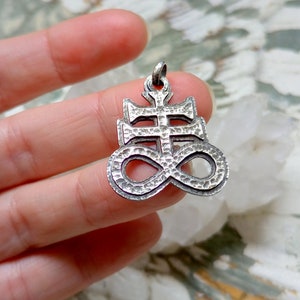 Alchemical Wiccan Symbol for Sulfur Pendant, Leviathan Cross Sterling ...