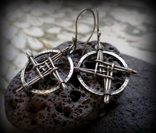 Orecchini Pendenti Donna Lupo In Argento 925 Con Nodo Celtico - Regalo In Confezione Originale