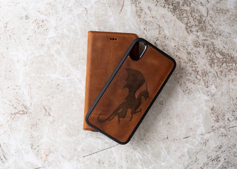 Handmade iPhone XS Max Case. Genuine Leather iPhone XS Max Case Magnetic Detachable Wallet With Card Slots iPhone XS Max Leather Cover