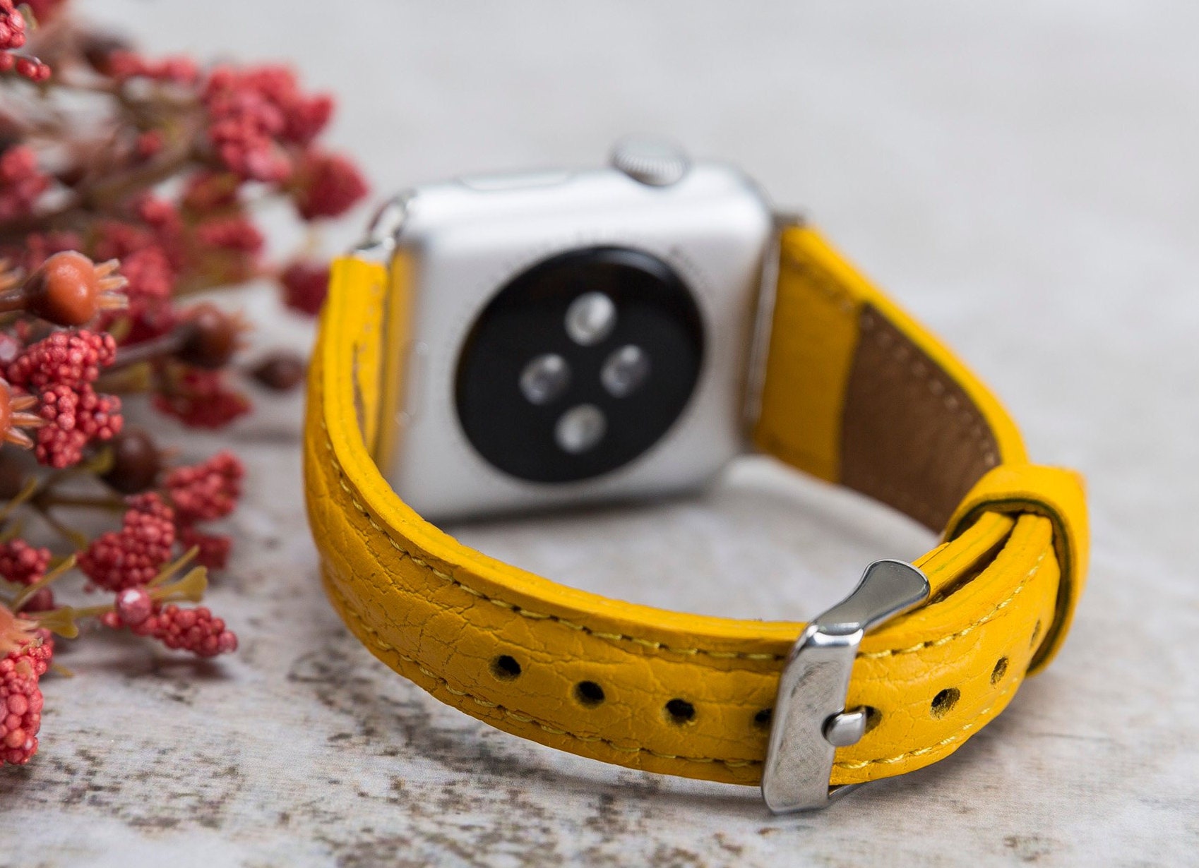 Slim Yellow Apple Watch Band 38mm 40mm 42mm 44mm for Apple Etsy