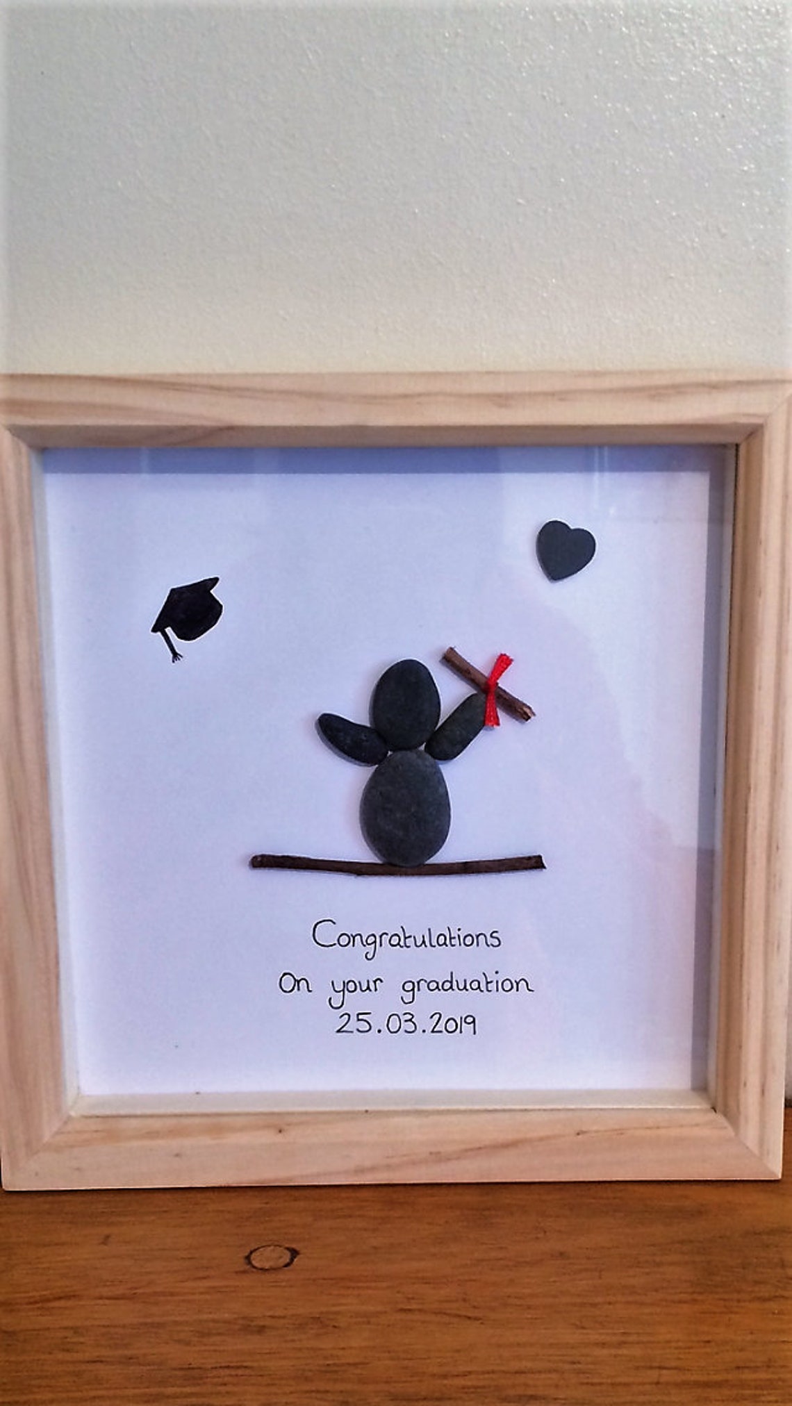 Graduation Pebble Art Graduation Pebble Picture Framed Gift - Etsy