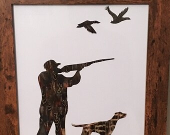 pheasant feather picture, country home decor, shooting scene, shooting picture, pheasant feather silhouette,country game picture,unique gift