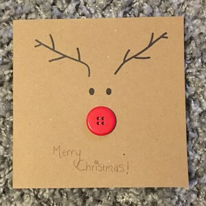 Handmade Christmas cards, reindeer cards, Christmas, handmade item, pack of 6 cards