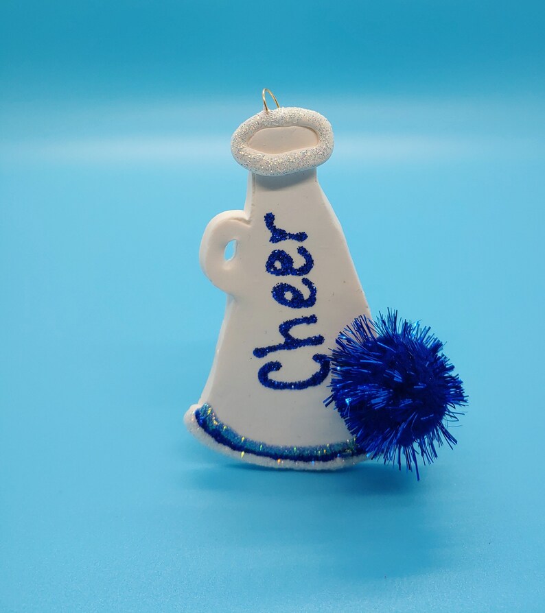 Cheerleading Megaphone Personalized Free Christmas Ornament Etsy