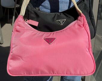 pink prada nylon bag
