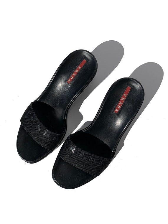 Prada Mule Wedges Sz 37