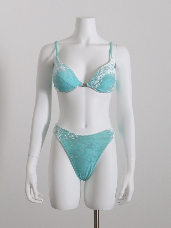 90s Crush Velvet Bikini Sz S