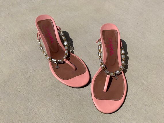 beaded thong sandals