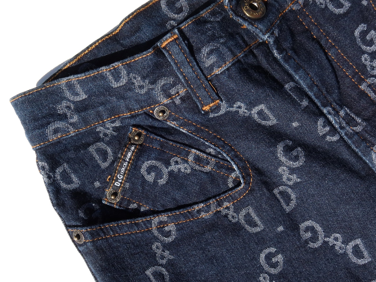 Y2K Vintage Dolce & Gabbana Monogram Jeans | Etsy