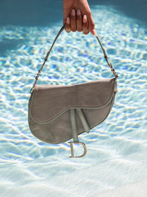 dior saddle bag light blue