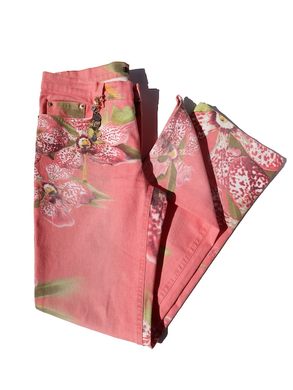 Y2K Vintage Roberto Cavalli Floral Jeans
