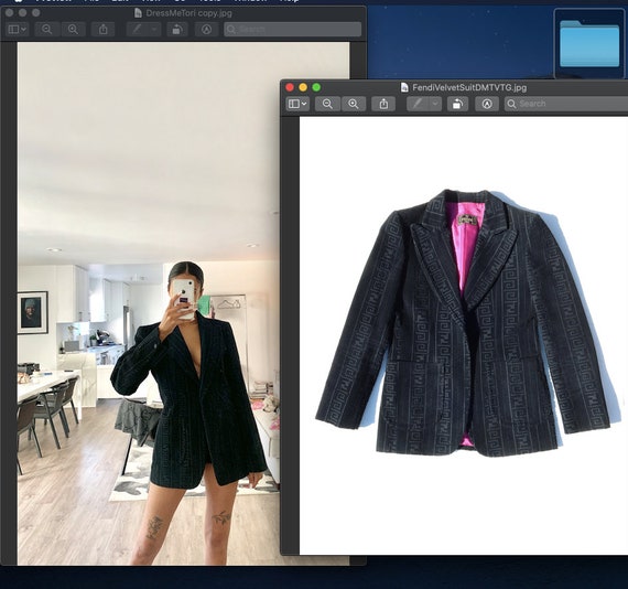 Fendi Velvet Monogram Suit