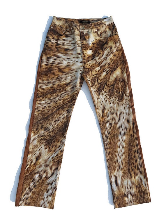 Cavalli Leopard Pants Sz S - Y2K Vintage - Roberto