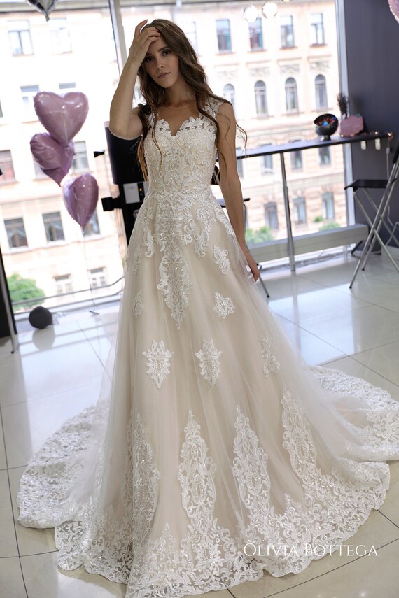 classic a line wedding dress