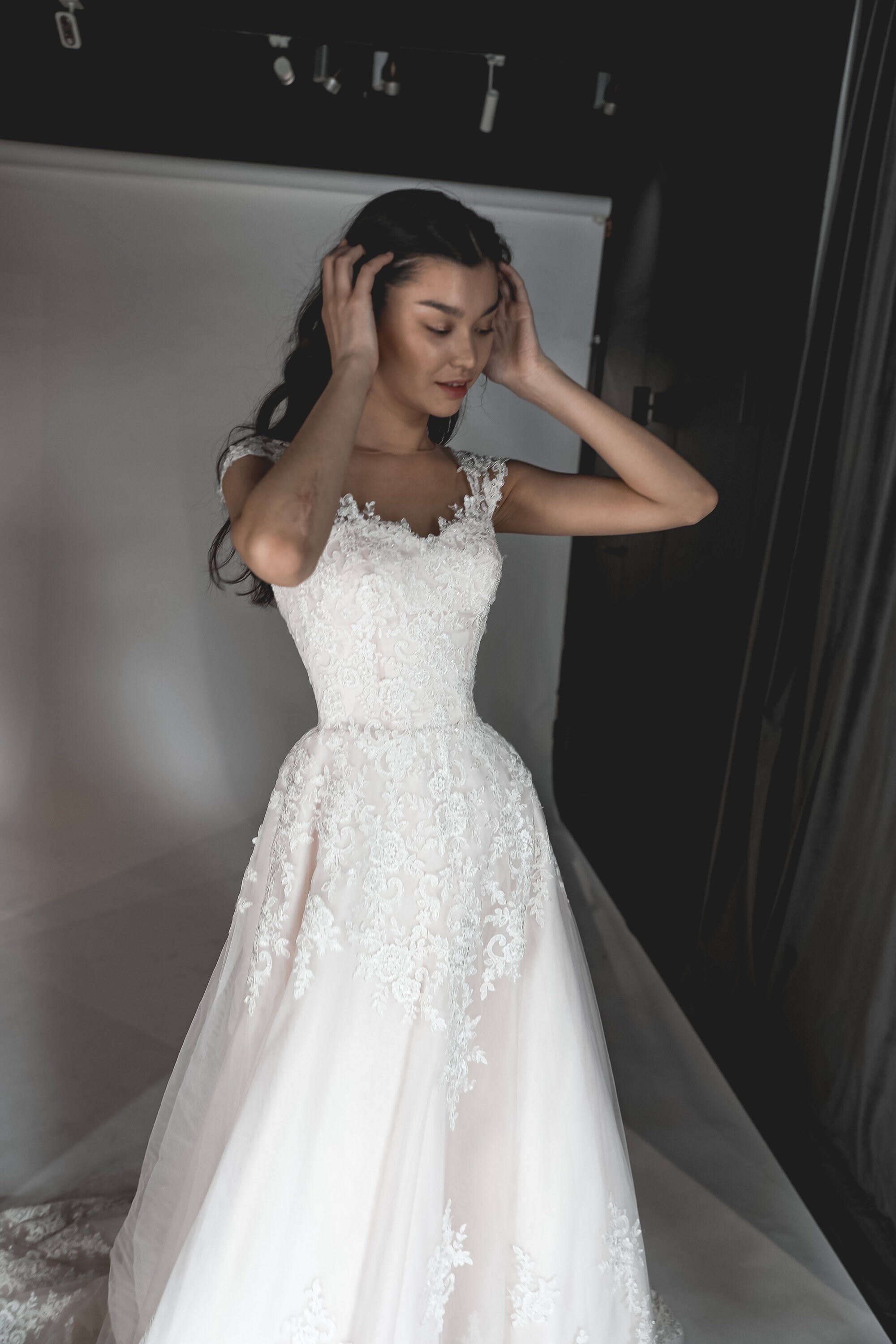 boat line wedding dress