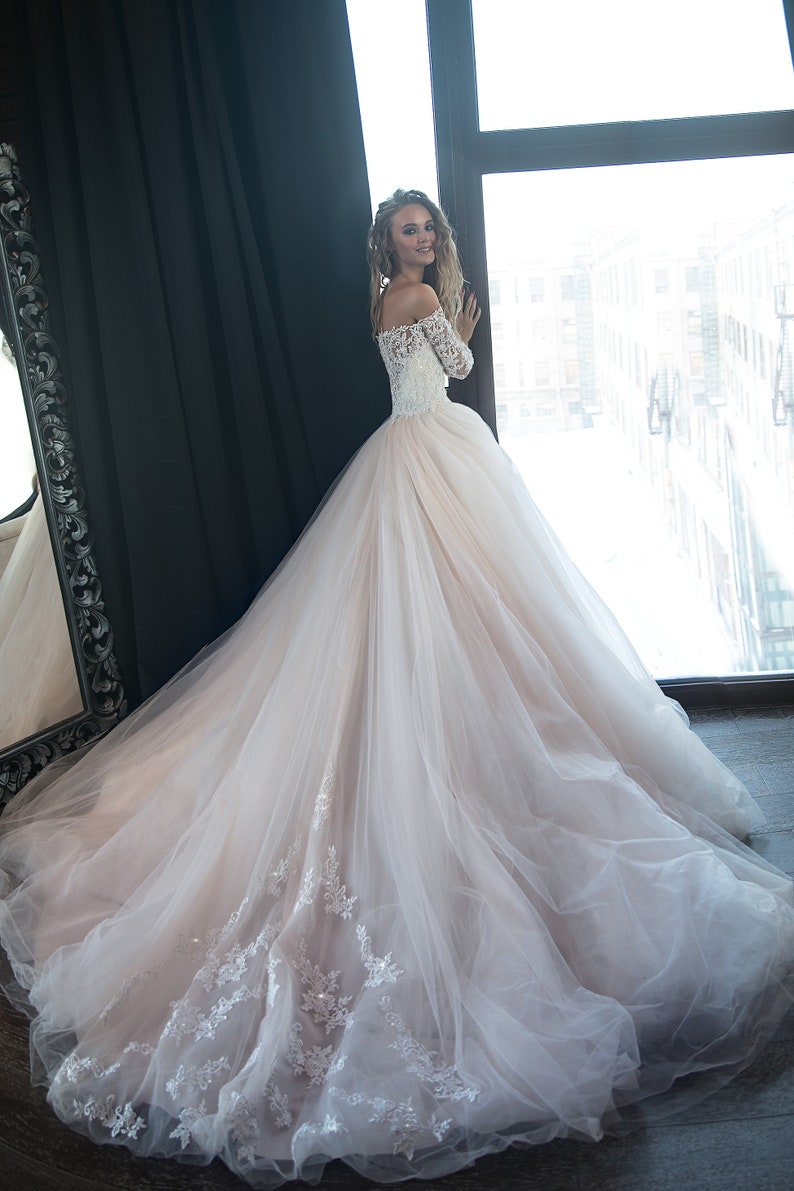 Ball wedding dress Brukly by Olivia Bottega Long sleeves image 2