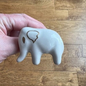 Elephant Knob drawer pull, Baby Elephant Handle, modern animal, elephant furniture knob safari theme nursery, safari nursery, elephant knob