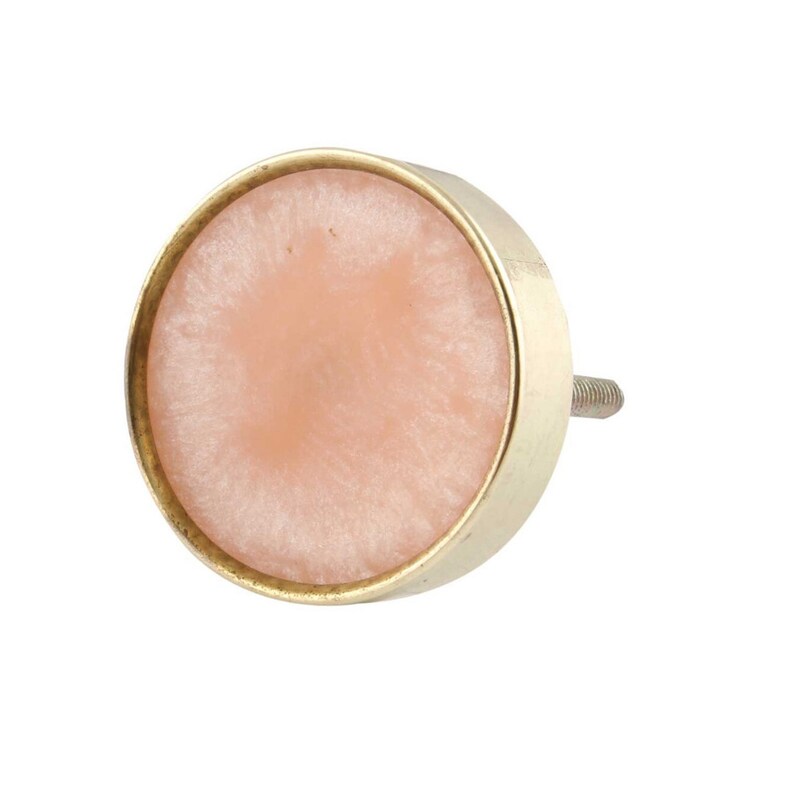 Round Pink Blush Knob Pink Ceramic Knob Drawer Knobs Etsy