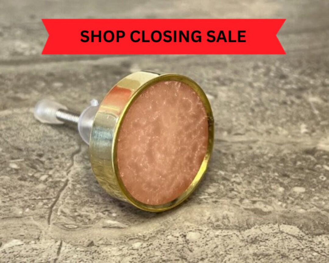 Pink Round Blush Knob Pink Pulls Pink Drawer Knobs Pink Etsy