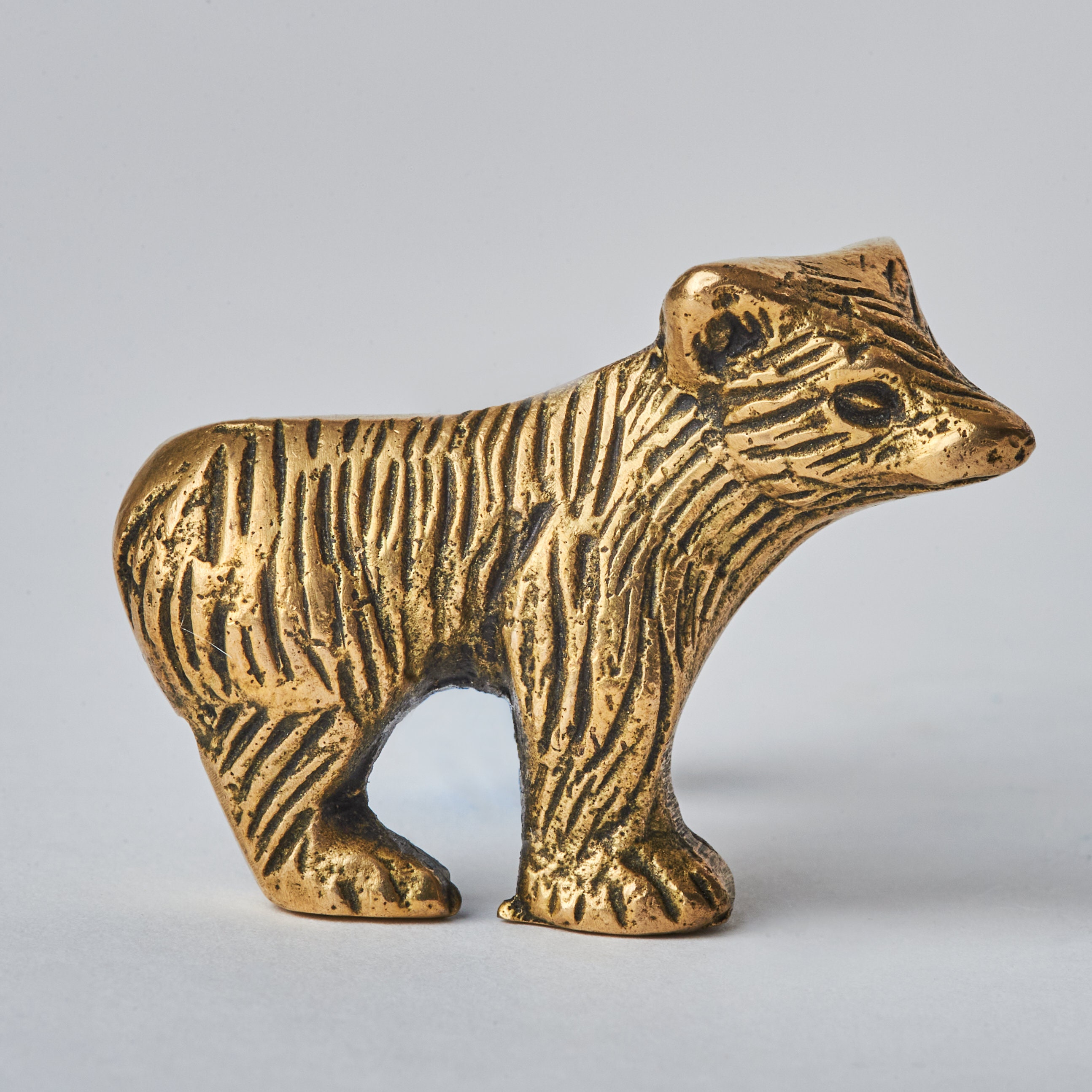 Gold Bear Knob Animal Furniture Pull Perfect for Guarding - Etsy