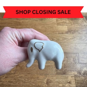 Elephant Knob drawer pull, Baby Elephant Handle, modern animal drawer pull with gold, elephant furniture knob for safari theme nursery.