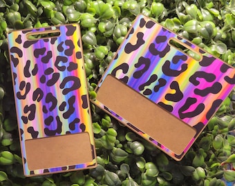 Rainbow leopard Print Badge Buddy