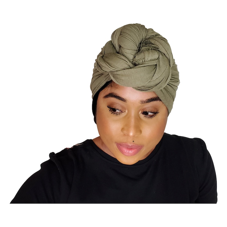 Head Wrap Soft Stretch Jersey Scarf Long Hair Turban Tie Etsy