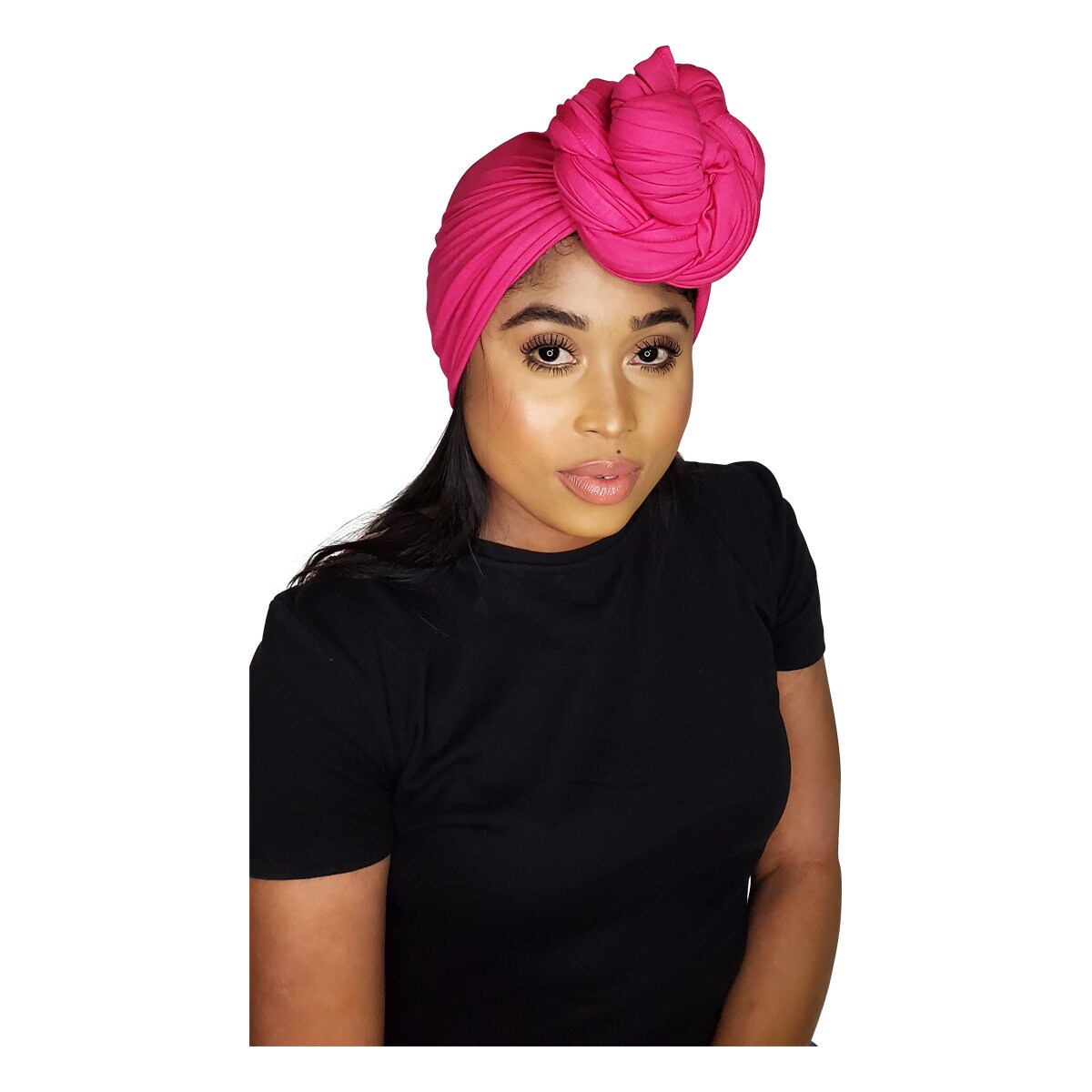 Head Wrap Soft Stretch Jersey Scarf Long Hair Turban Tie  display picture 1
