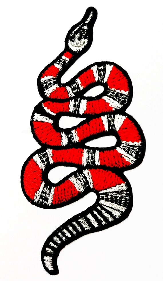 1.75/" Blue Snake Skin Heart Embroidery patch
