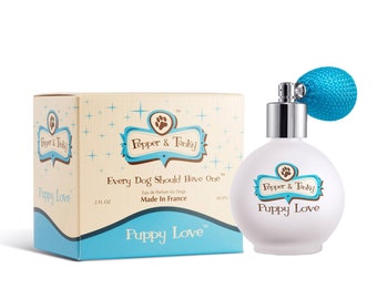 Pepper & Tanky Dog Perfume-Puppy Love, Dog Fragrance, Gift for Dog Lovers, Dog Grooming Spray, Dog Deodorizers and Perfumes, Dog Spray