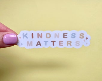 Kindness Matters sticker, kindness sticker, kindness matters, Christian sticker, Water bottle, laptop, notebook sticker | Waterproof sticker