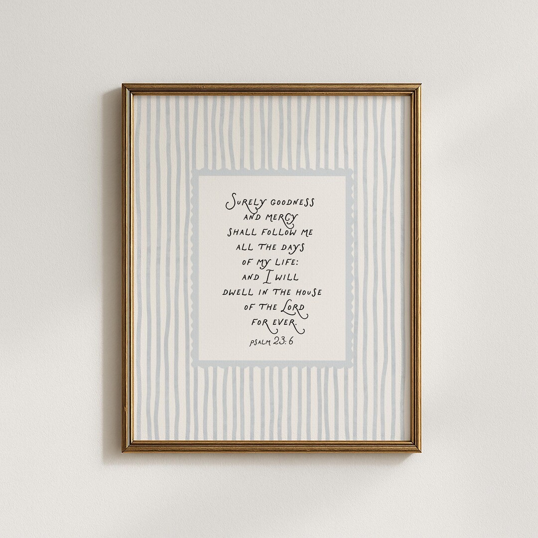 Psalm 23 Printable Wall Art | the Lord is My Shepherd KJV | Christian ...