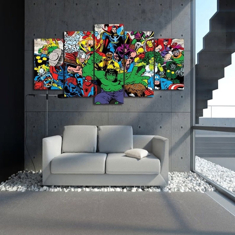 Marvel Avengers Superhero Kids 5 Piece Childrens Bedroom